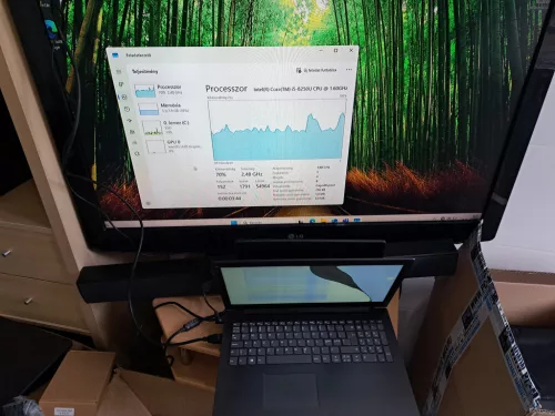 Törött kijelzős Lenovo Ideapad laptop (15,6X/i5-G8/8GB/128SSD/Win11)